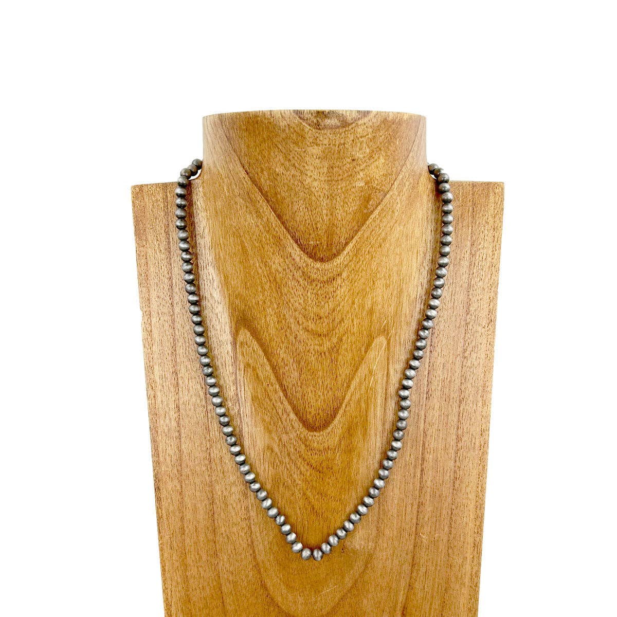 21" 6mm Faux Navajo pearl Necklace