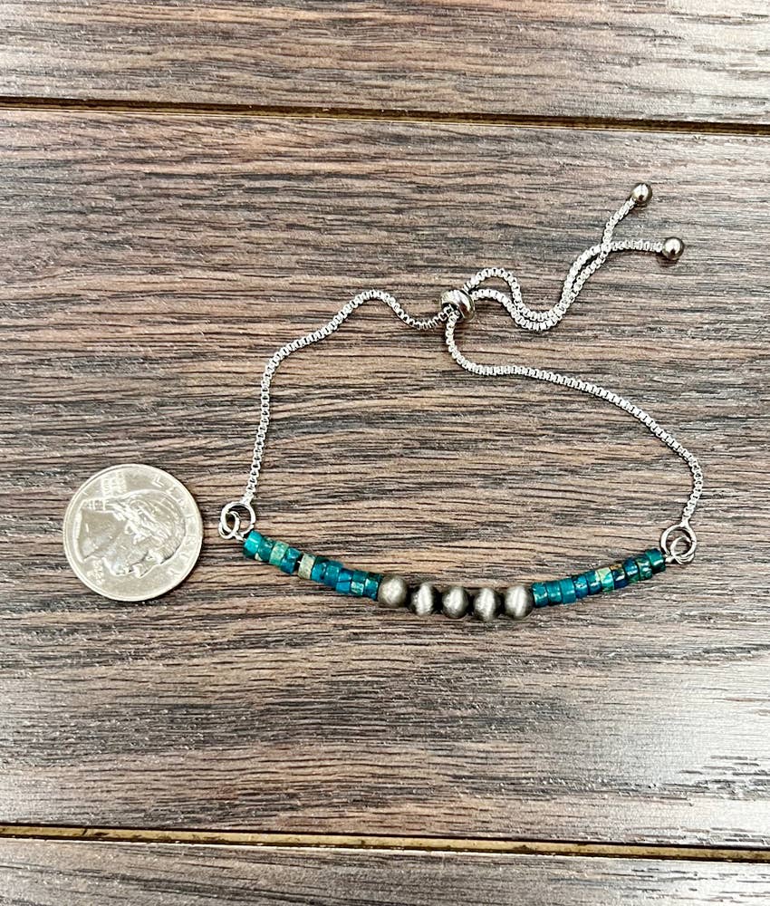 Handmade Navajo Gemstone Adjustable Bracelet