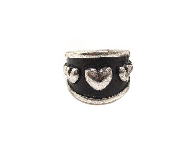 Western Bubble Heart Stretch Ring