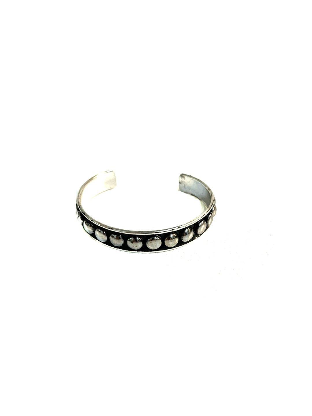 WESTERN BUBBLE METAL CUFF BRACELET: Medium