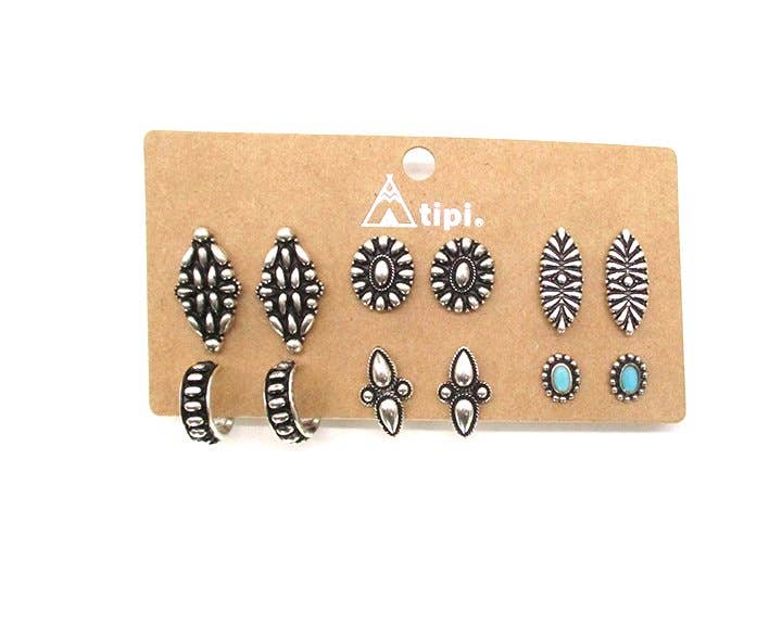 Western Mix 6 Earring Set