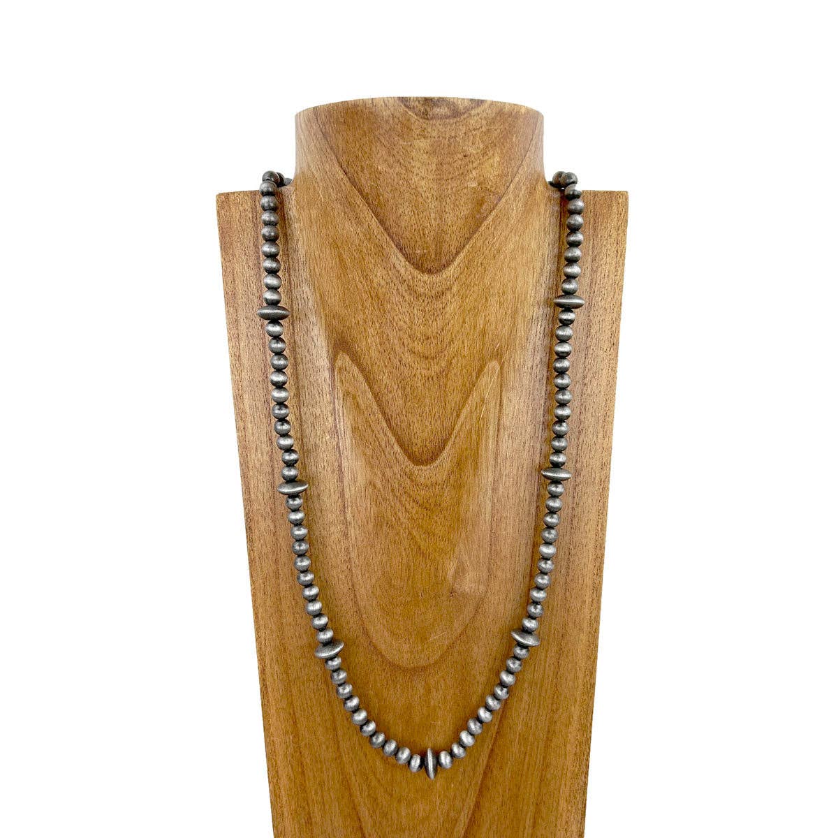 34" 8mm Faux Navajo pearl Necklace