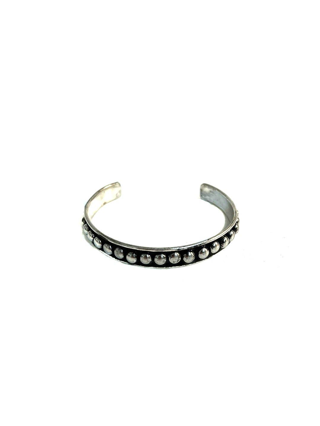 WESTERN BUBBLE METAL CUFF BRACELET: Medium