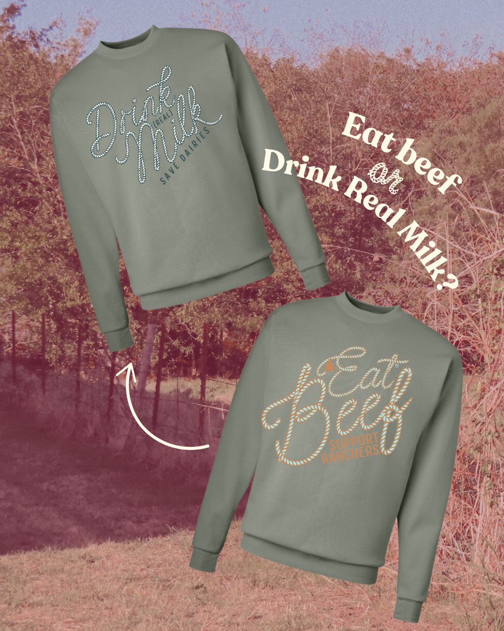 EAT BEEF OR DRINK MILK TEE