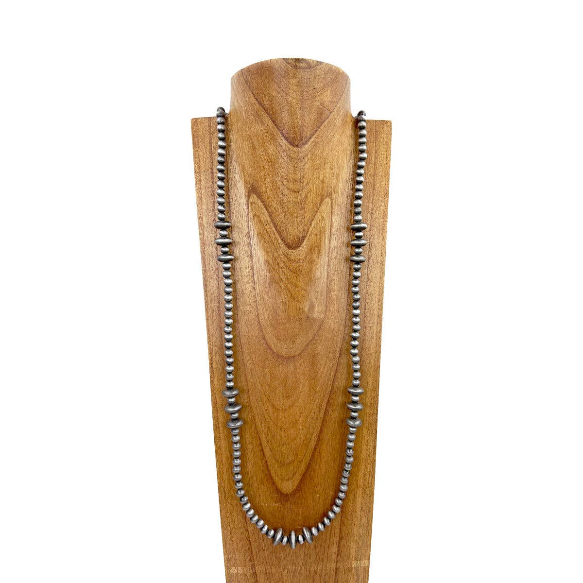 60" 8mm Faux Navajo pearl Necklace