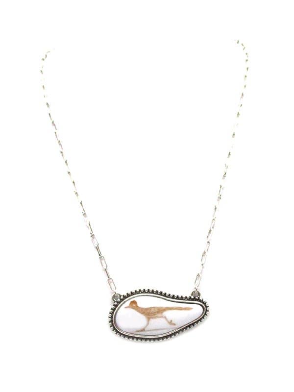 Western Road Runner Print Necklace