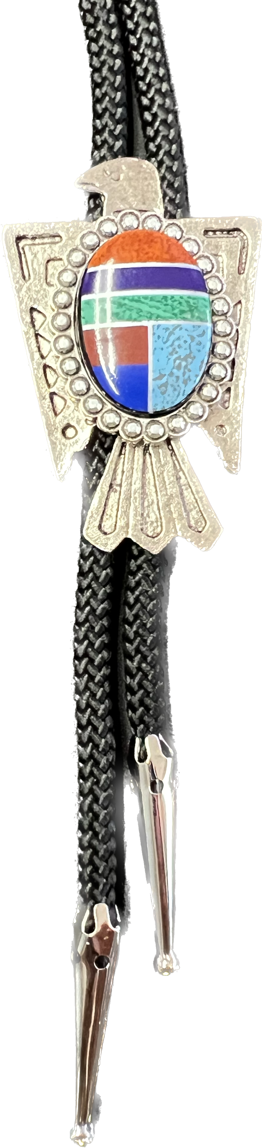 Thunderbird Bolo ties, southwest colors and theme