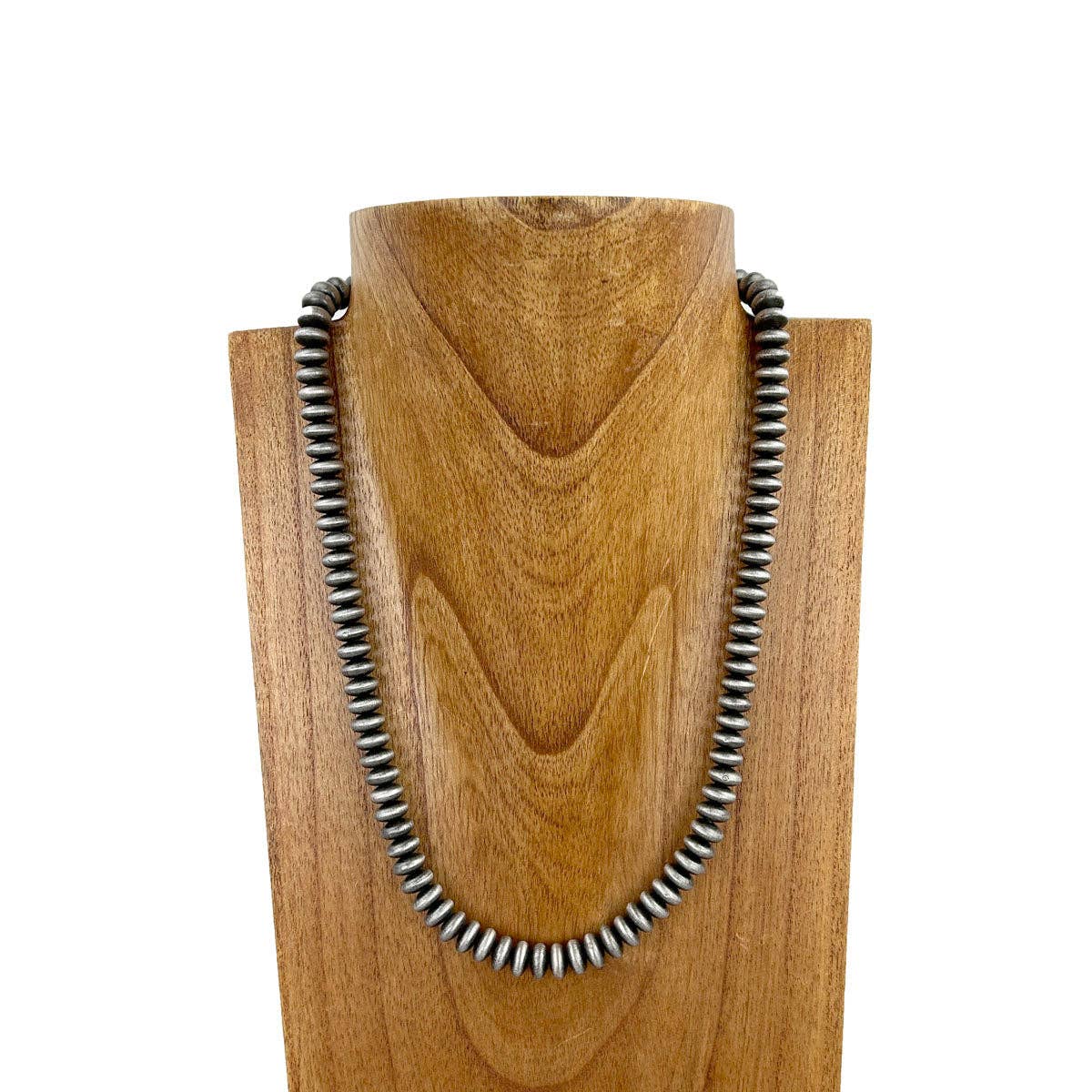 21" 10mm rounded Faux Navajo pearl Necklace