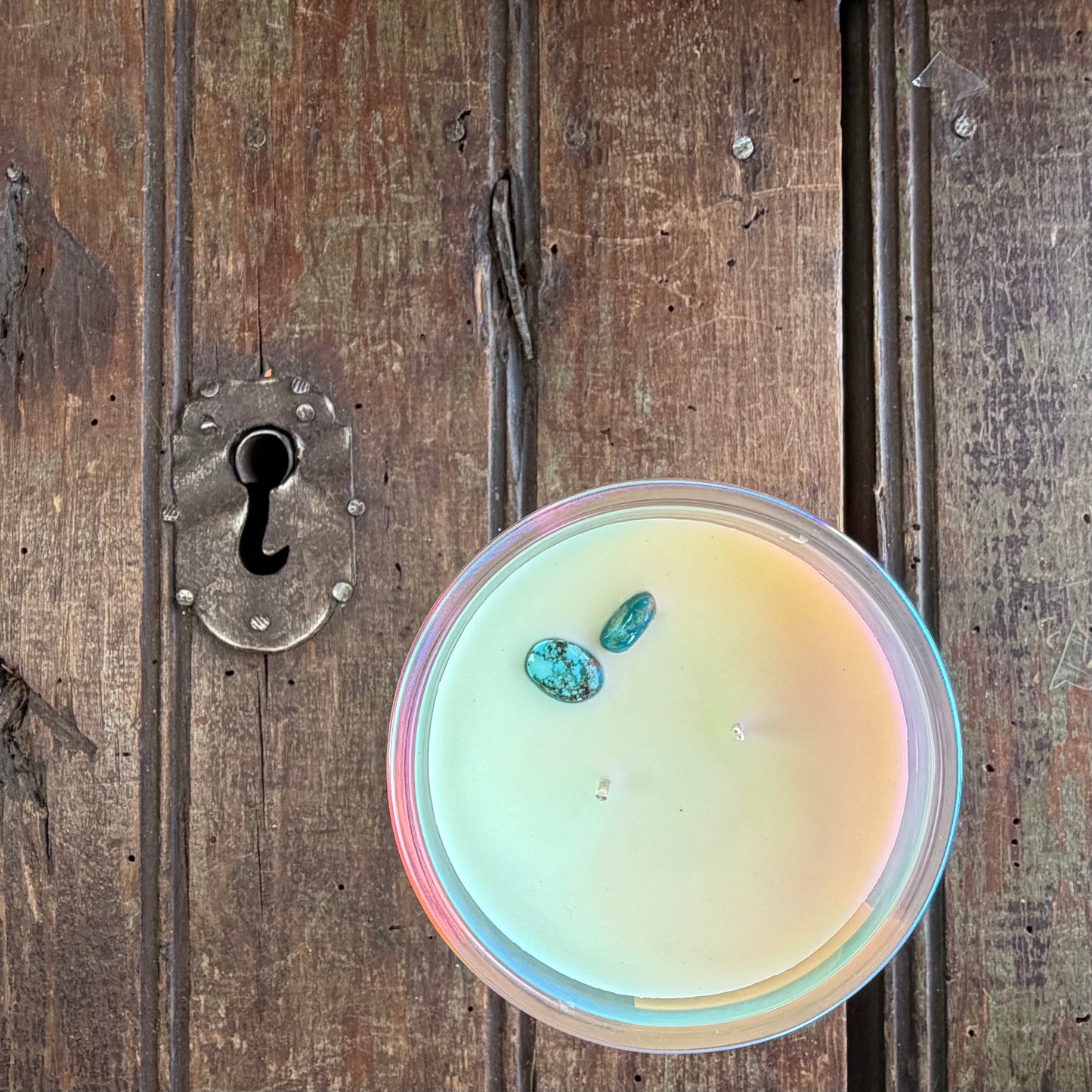 Eclectic West Candle with Genuine Turquoise