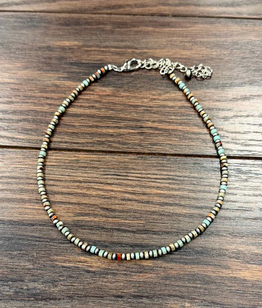 15" Handmade Navajo Gemstone Necklace