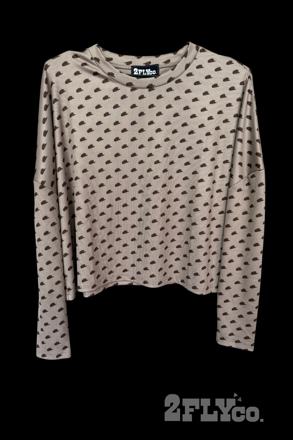 HOWDY DOTTY L/S TOP: 2X/3X