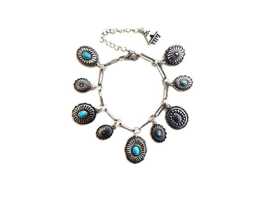 Western Concho Charm Bracelet