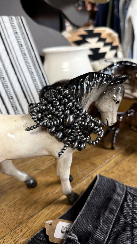 Western Multi Layered Navajo Bead Ribbon Stretch Bracelet