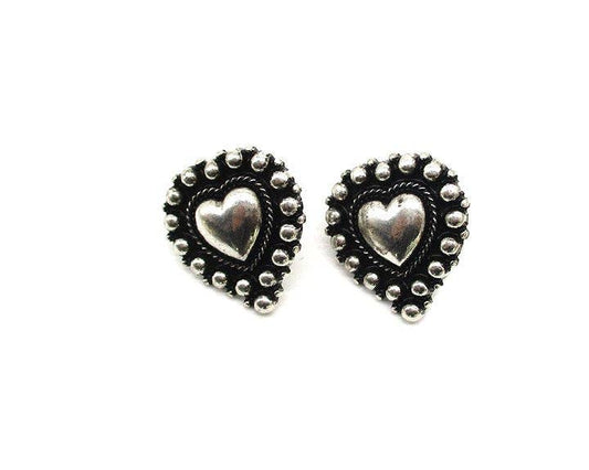 Western Small Heart Bubble Post Earring