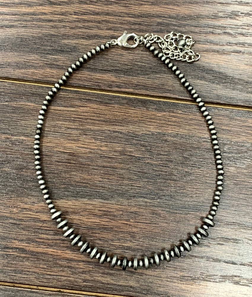 Handmade 15" Rondelle Navajo Bead Necklace