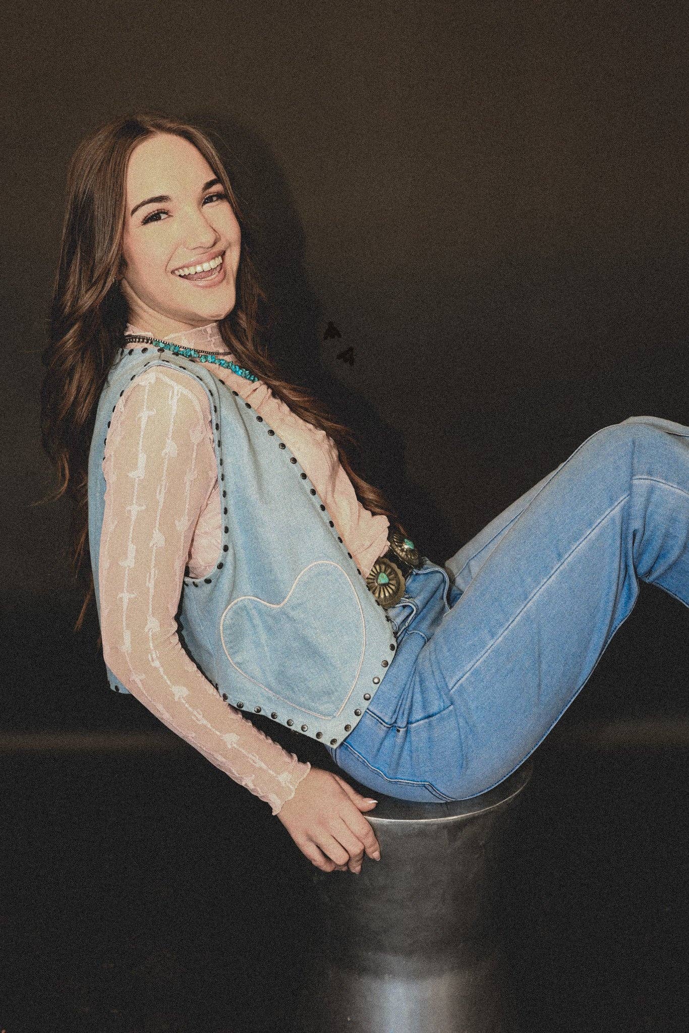 4 THE LOVE OF DENIM VEST: 2X/3X