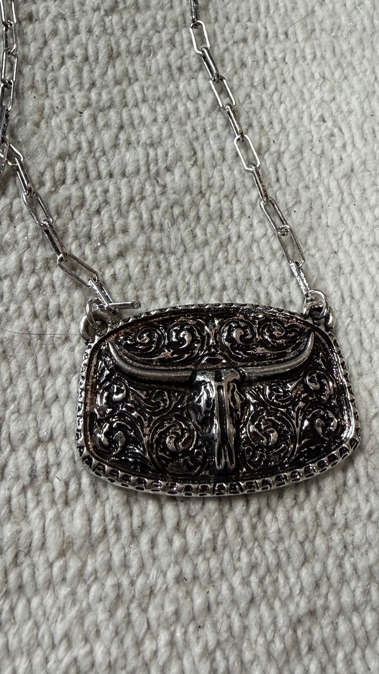 Western Steerhead Plate Necklace