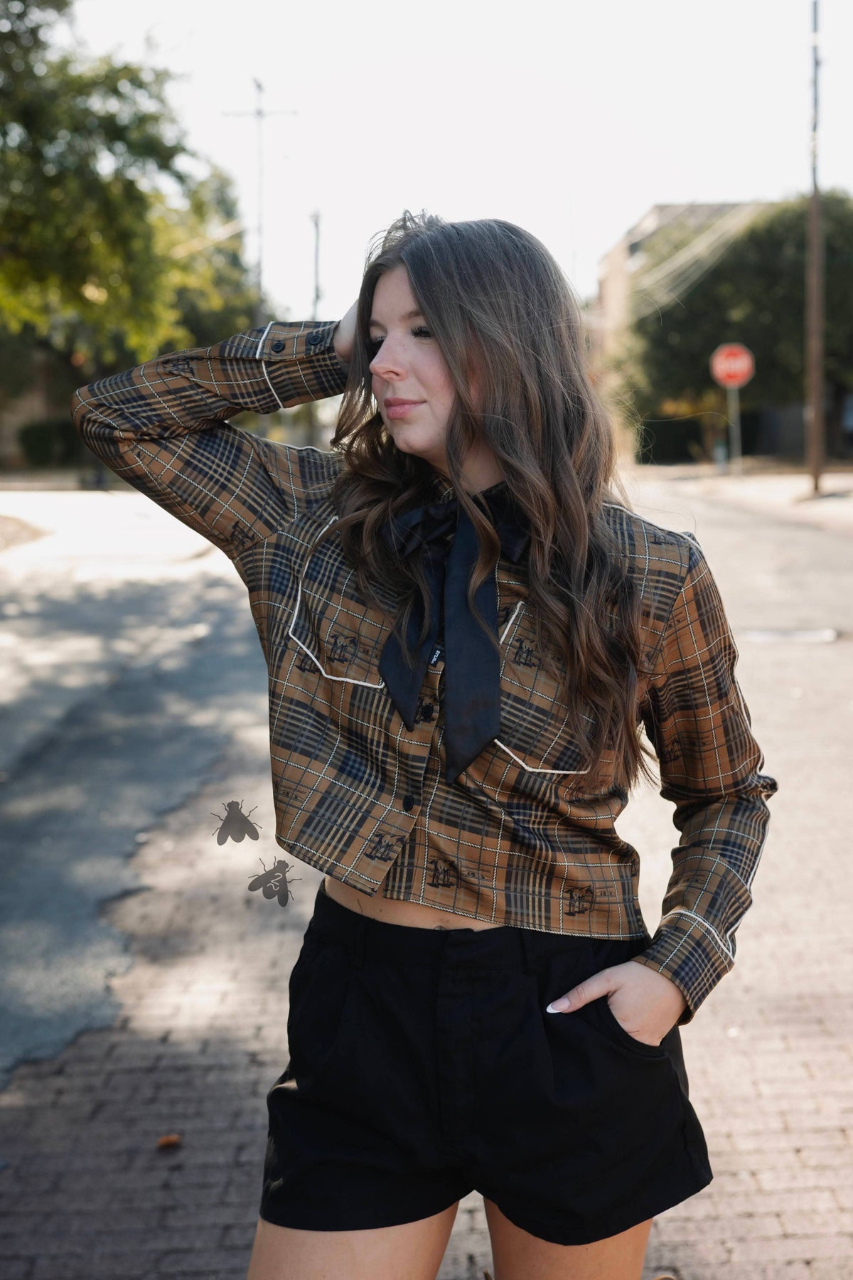 PLAID ROUNDUP TOP: 3X
