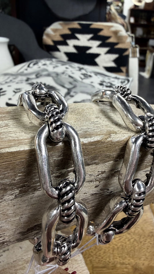 WESTERN LINKED CHAIN STRETCH BRACELET