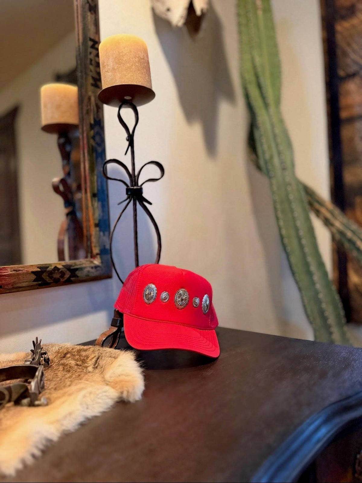 Red Concho Foam Trucker Hat