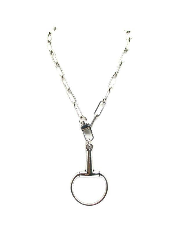 Western Large Snaffle Bit Pendant Necklace