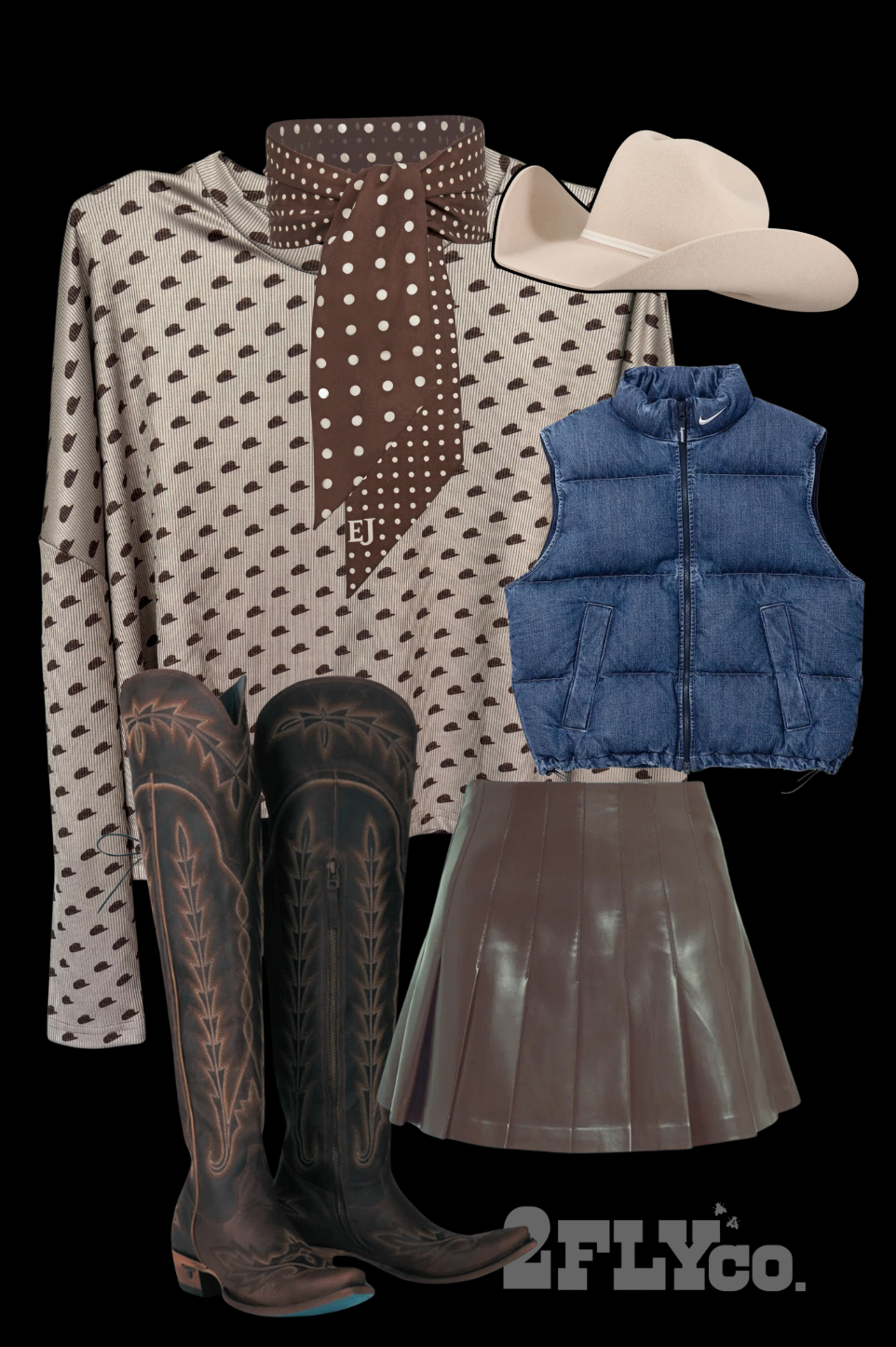 HOWDY DOTTY L/S TOP: 2X/3X