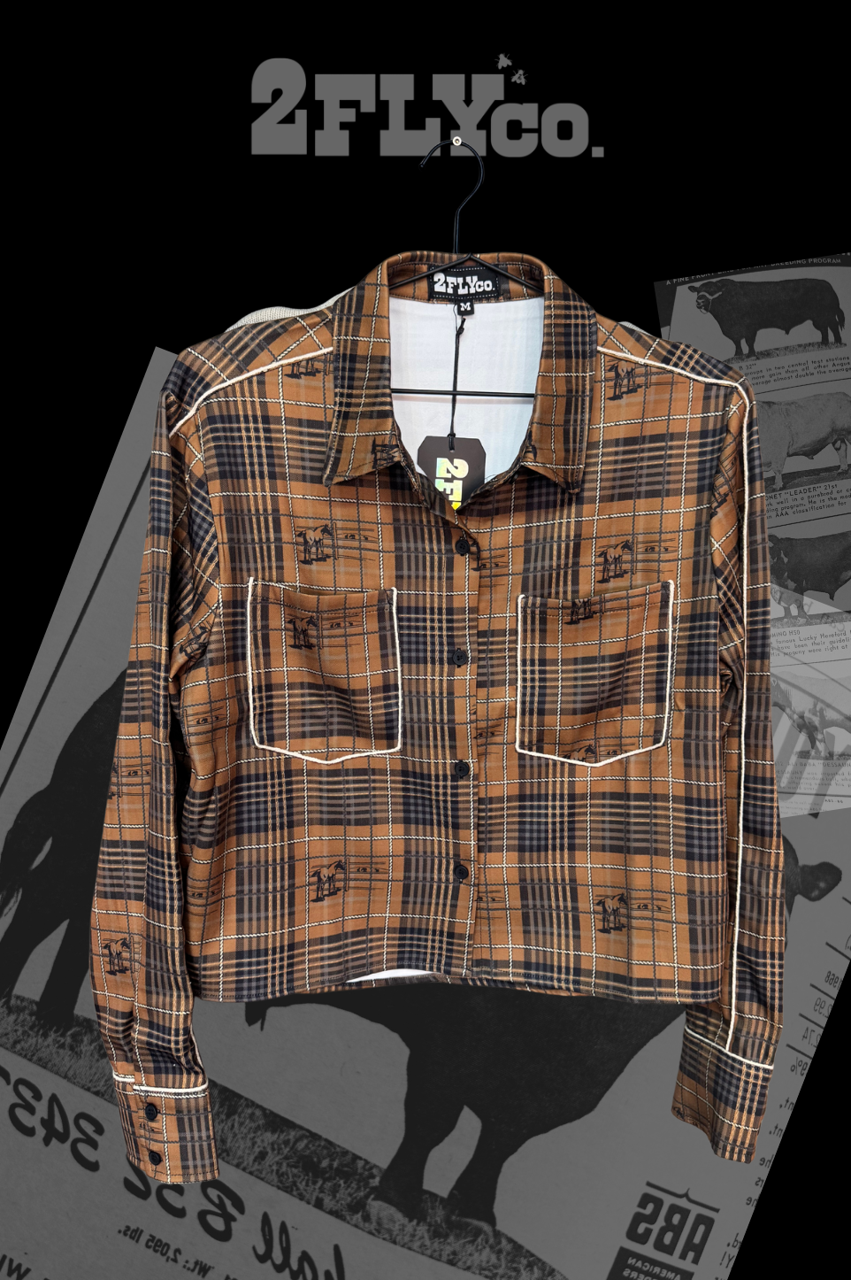 PLAID ROUNDUP TOP: 3X