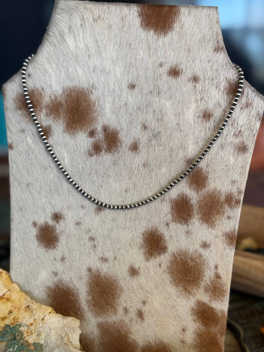 #022 4mm Sterling Pearls: 18"