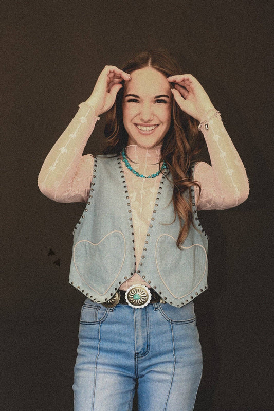 4 THE LOVE OF DENIM VEST: 2X/3X