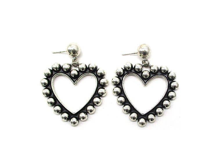 Western Heart Bubble Dangle Earring