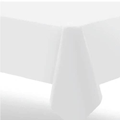 54"x108" Tablecover – Durable and Disposable in Vibrant Colors: White / 24