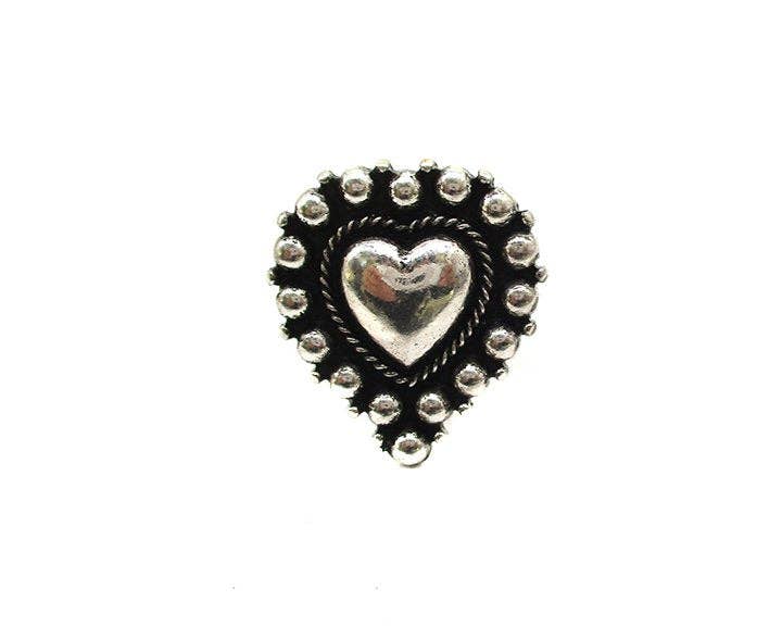 Western Small Heart Bubble Cuff Ring