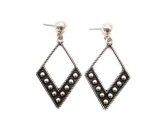 Western Diamond Cut Bubble Dangle Earring
