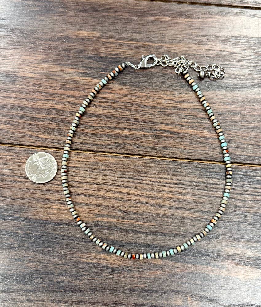 15" Handmade Navajo Gemstone Necklace