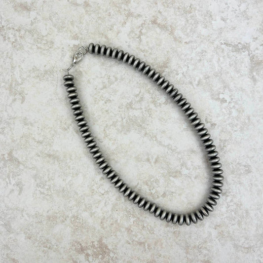 16" 10mm roundel Faux Navajo pearl Necklace