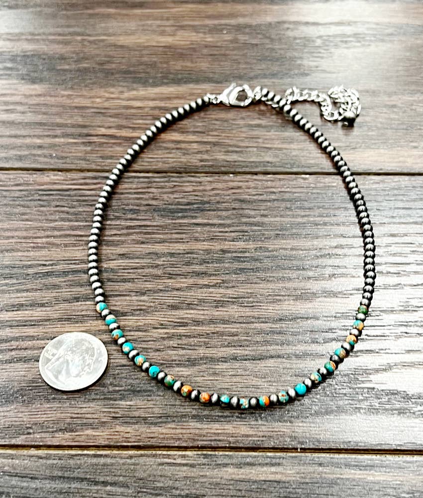 Handmade 16" Navajo Gemstone Necklace