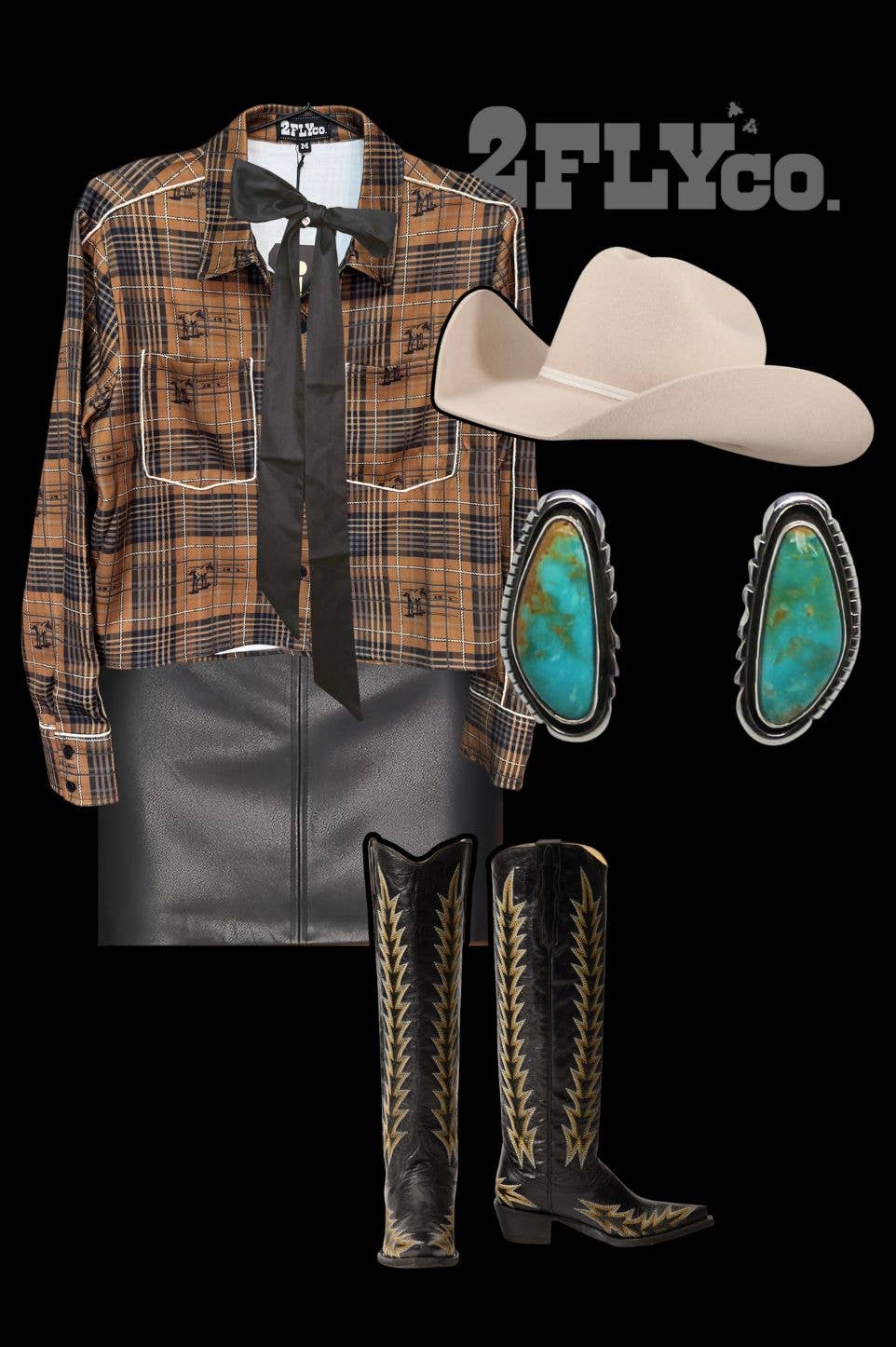 PLAID ROUNDUP TOP: 3X