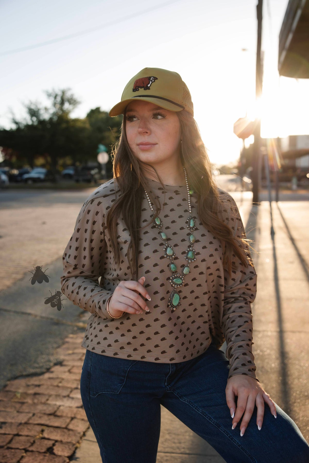 HOWDY DOTTY L/S TOP: 2X/3X