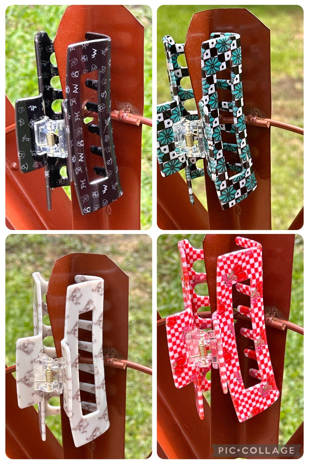 New claw clips: Bucking horse