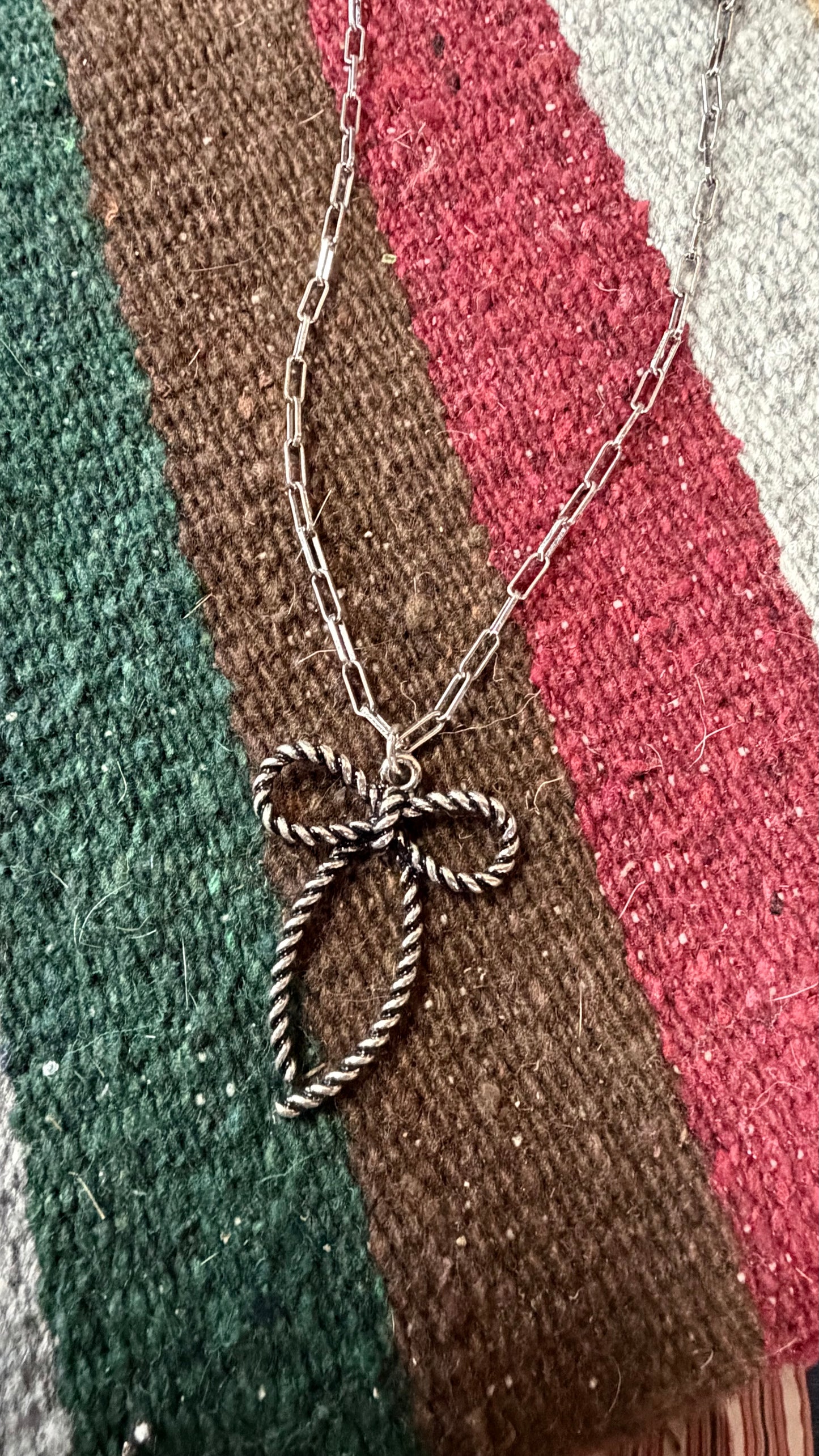 Western Corded Wire Ribbon Necklace
