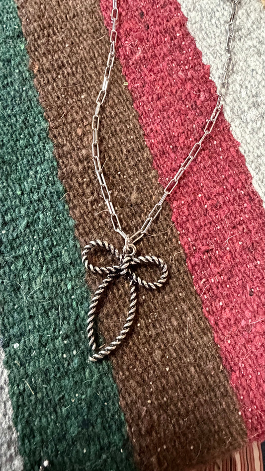 Western Corded Wire Ribbon Necklace