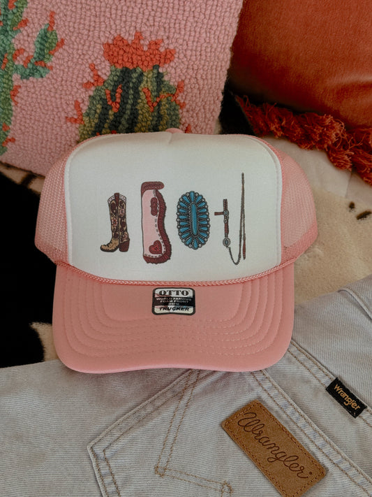 CUTIE COWGIRL TRUCKER