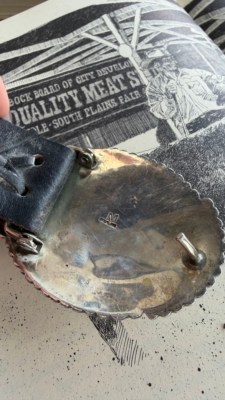 Western Sterling Silver Concho Statement Belt