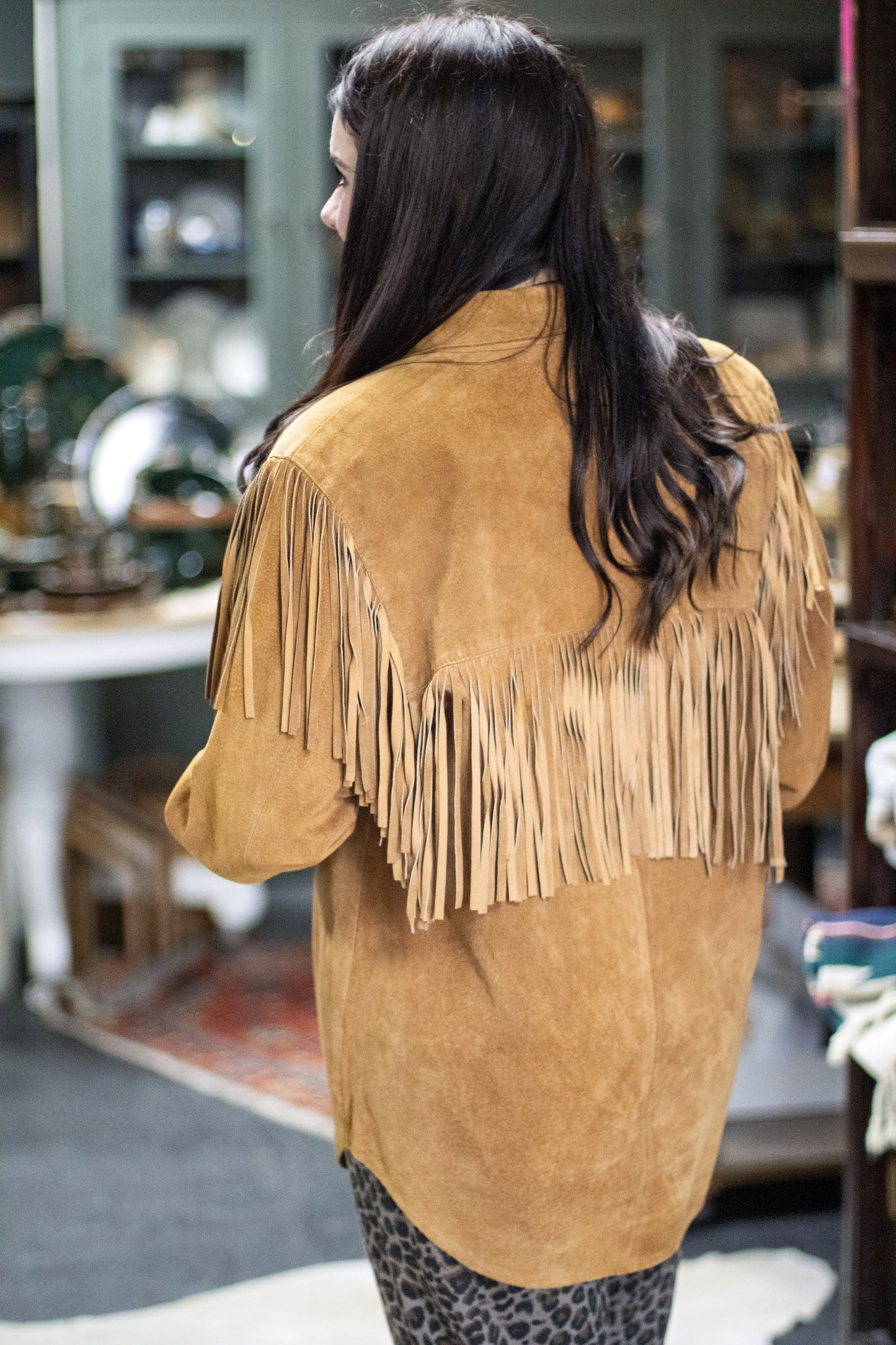 Fringe Leather Coat
