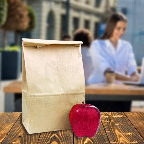 12lb Kraft Brown Bakery Grocery Paper Bags #12 Large Packagi: 100pcs