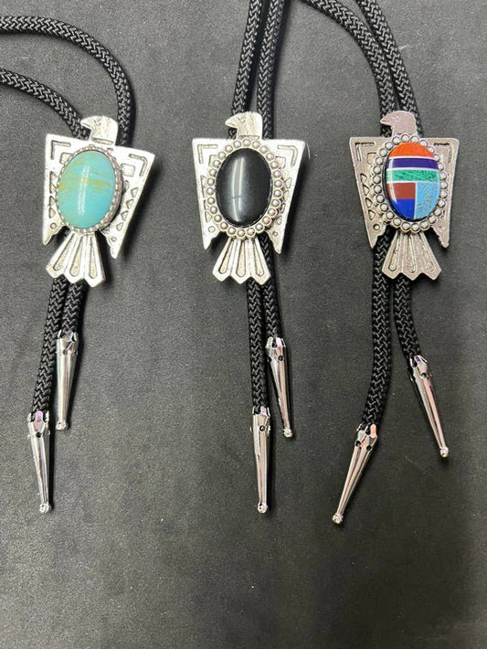 Thunderbird Bolo ties, southwest colors and theme