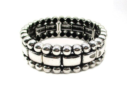 Western Metal Bubble Stretch Bracelet