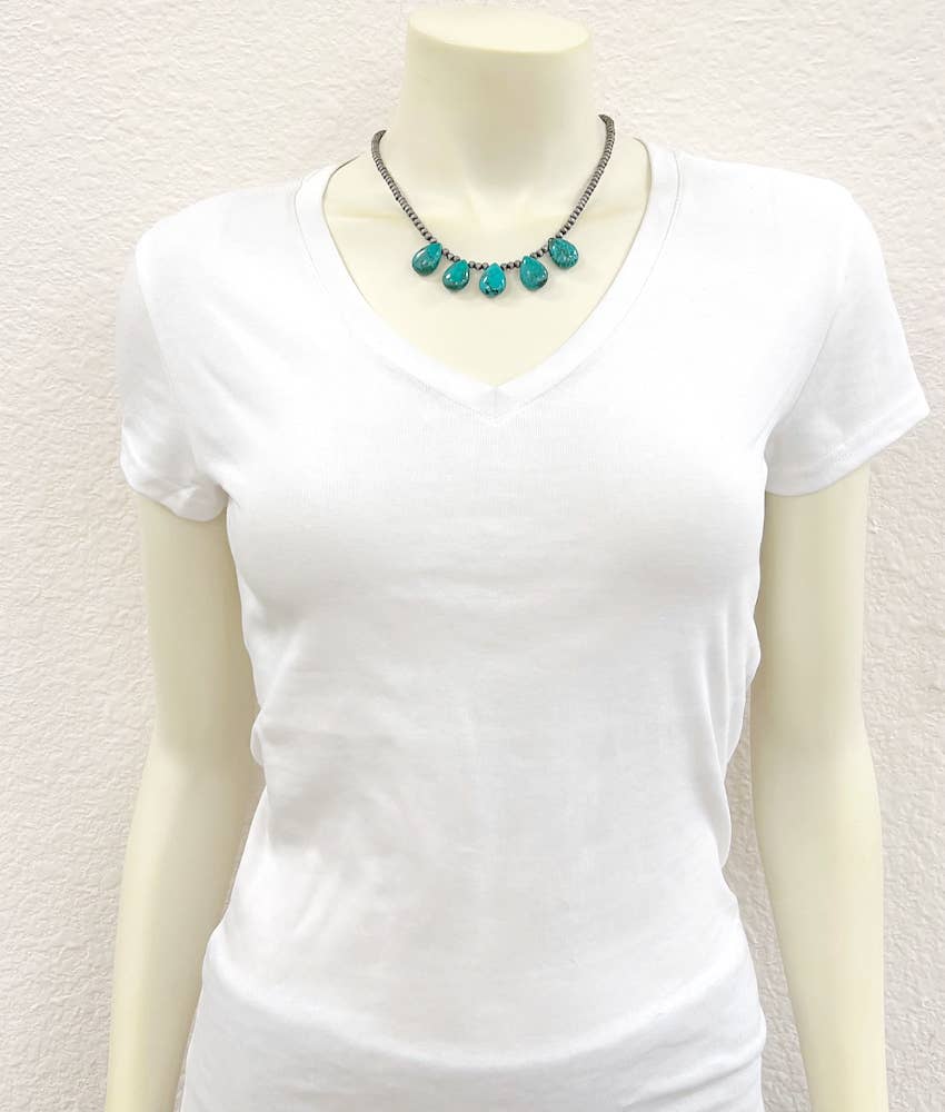 17" Handmade Navajo Turquoise Necklace