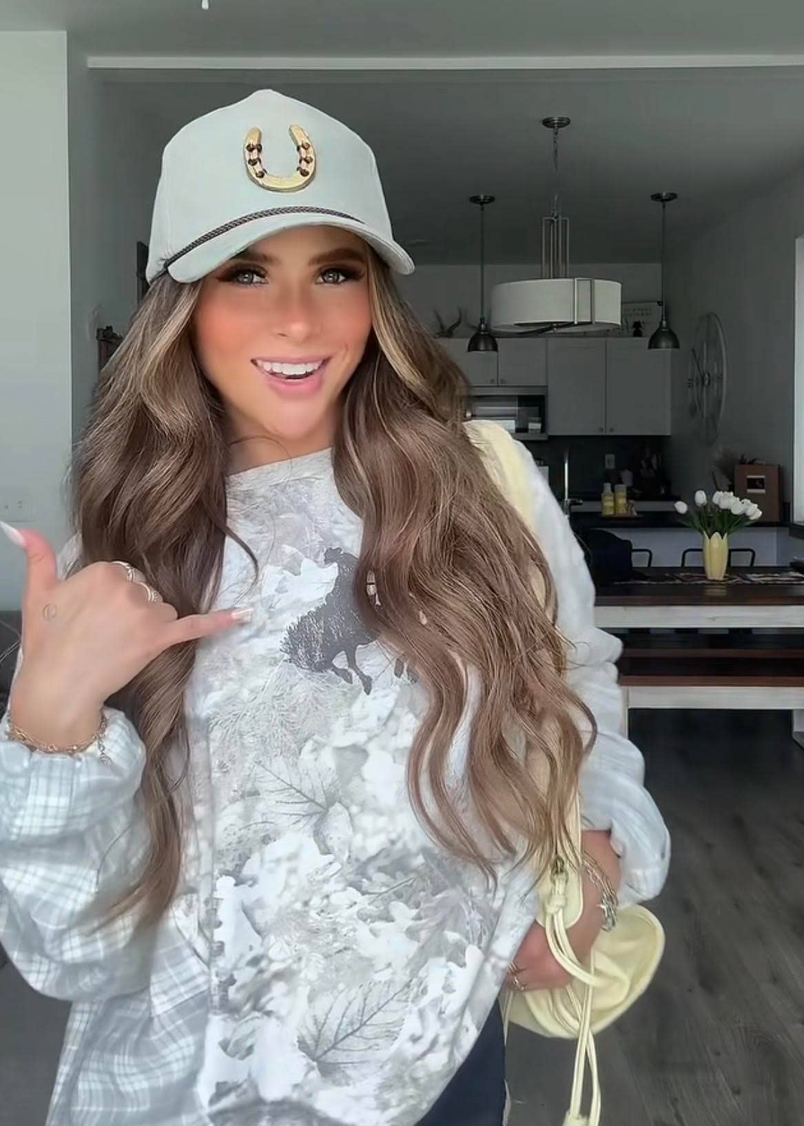 Gold Horseshoe Canvas Trucker Hat