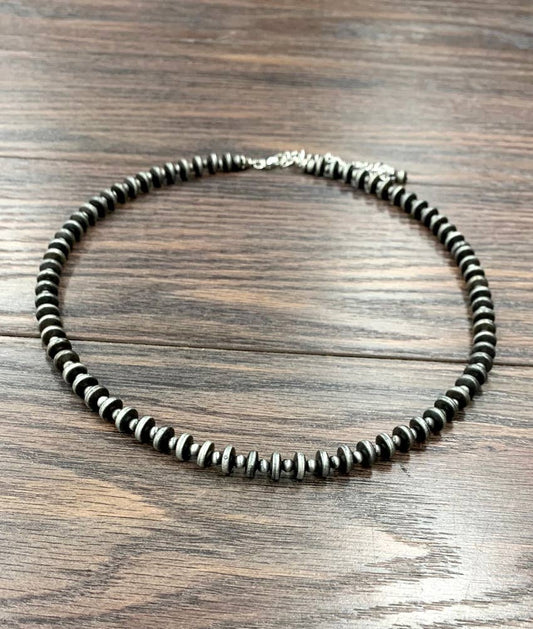 20" Handmade Rondelle Navajo Bead Necklace